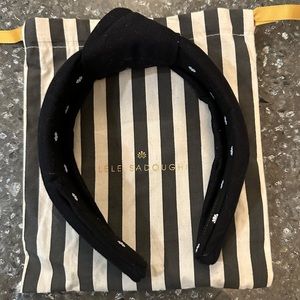 Lele Sadoughi Black Linen Headband